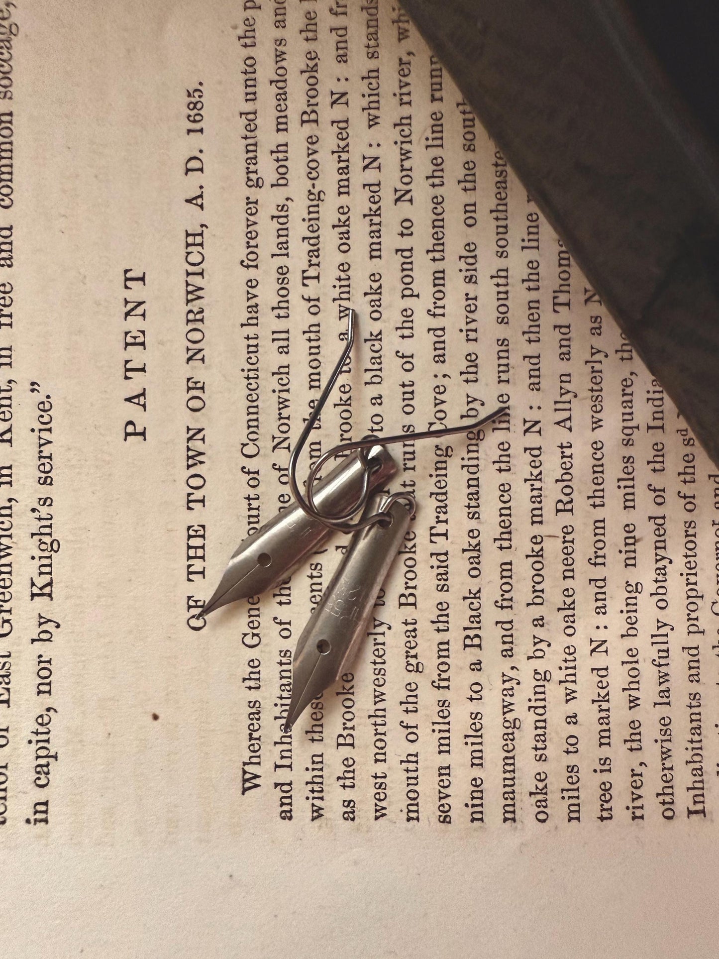 Moody Russian Pen Nib Earrings, A Refined and Literary Accessory for Writers, Scholars, and Thinkers, Small Demi Sizing