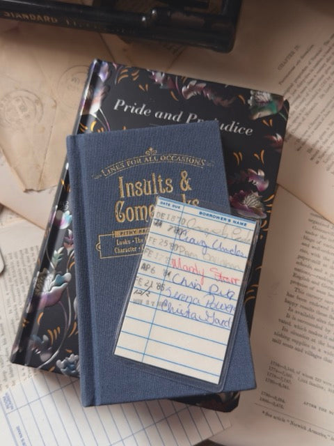 Mini vintage library borrower’s card bookmark, Vol. 3