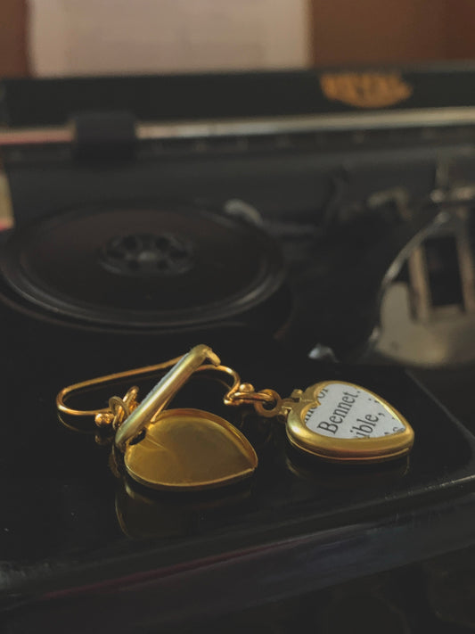 Lizzy Bennet Heart Locket Earrings, Pride & Prejudice-Inspired Jewelry