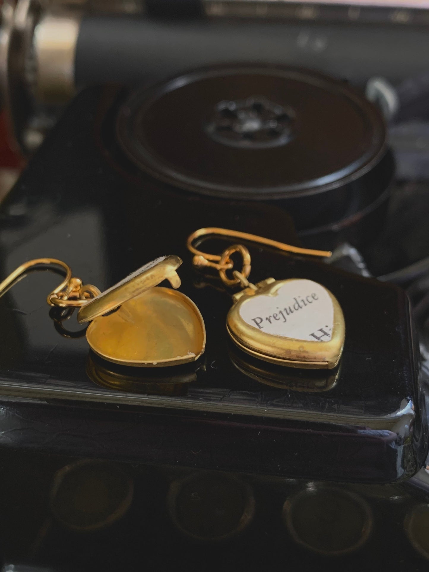 Pride & Prejudice Heart Locket Earrings – A Most Charming Trinket for Any Book-Loving Soul