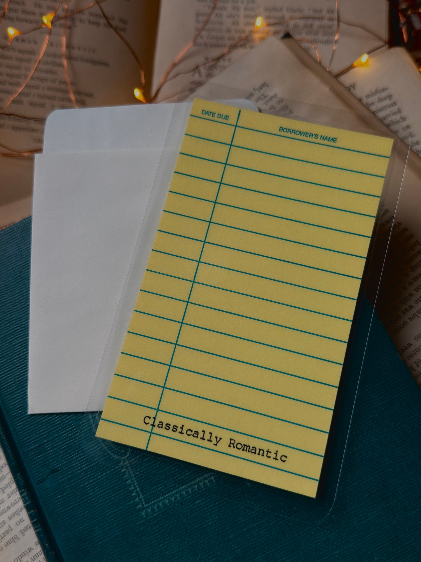 Murder of Crows retro yellow library card bookmark, laminated