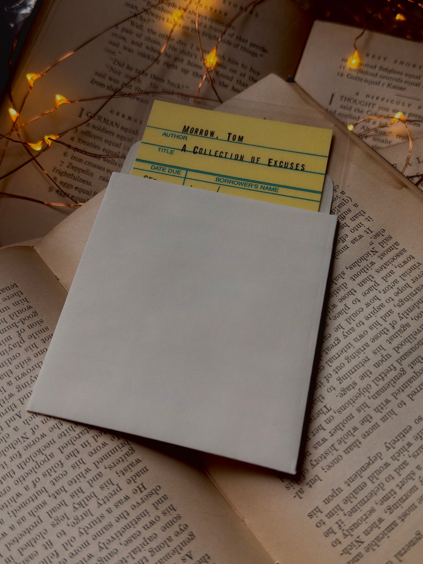 A Collection of Excuses retro yellow library due date card bookmark, laminated