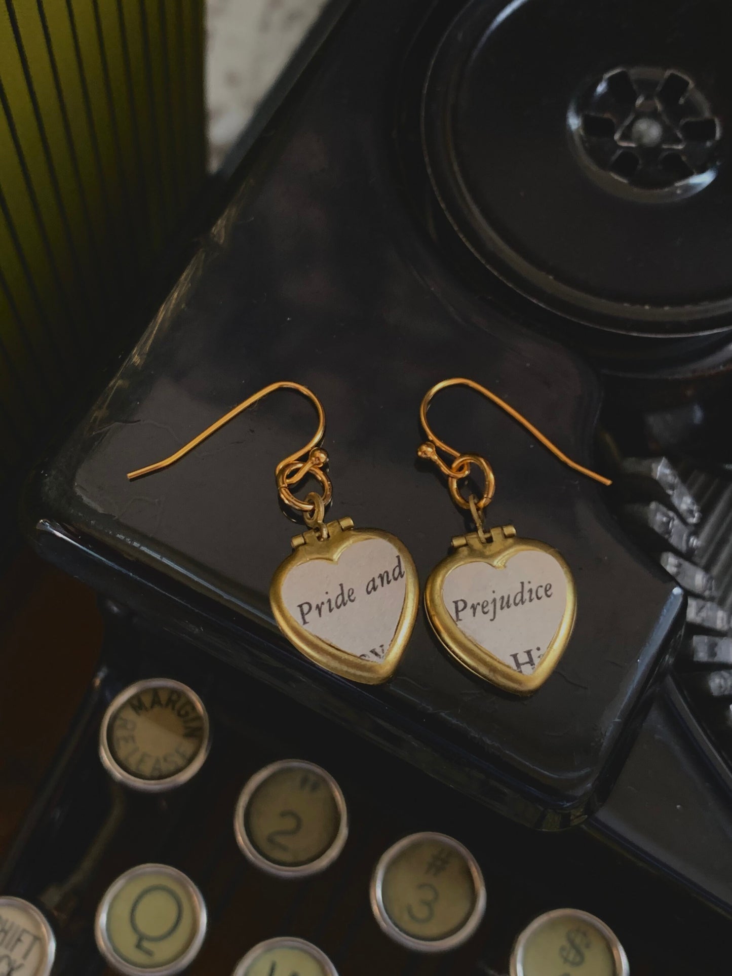 Pride & Prejudice Heart Locket Earrings – A Most Charming Trinket for Any Book-Loving Soul