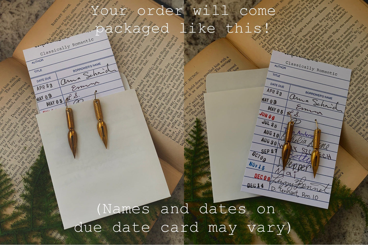 Vintage Esterbrook pen nib earrings, pen nib earrings, steel dip pen, Esterbrook No. 5 Drawlet, pen nibs, vintage pen nibs, dark academia