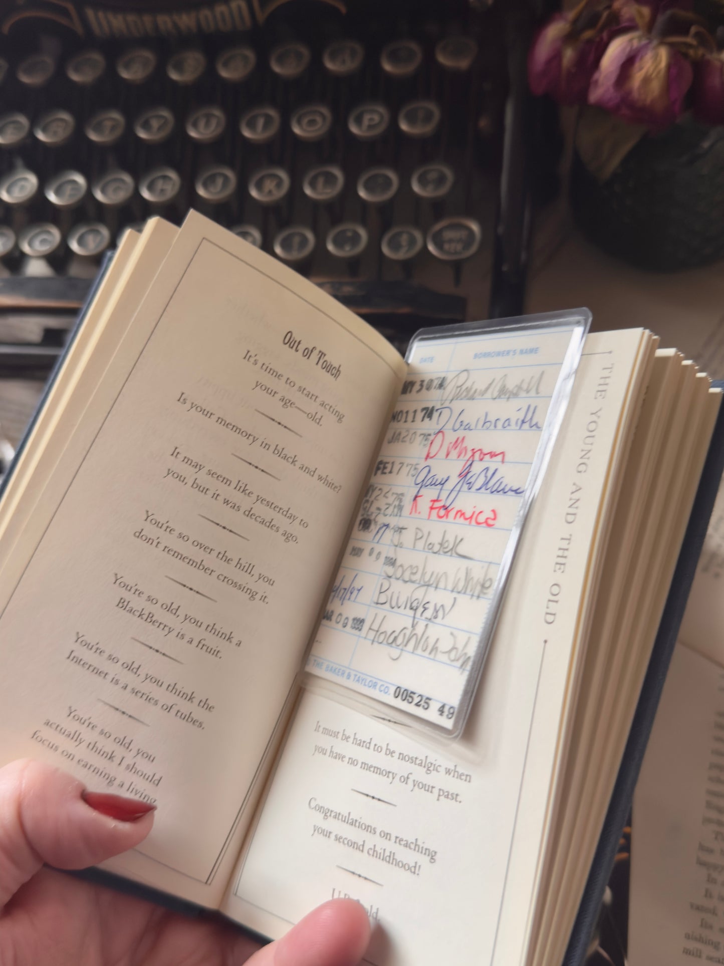 Mini vintage library borrower’s card bookmark, Vol. 2