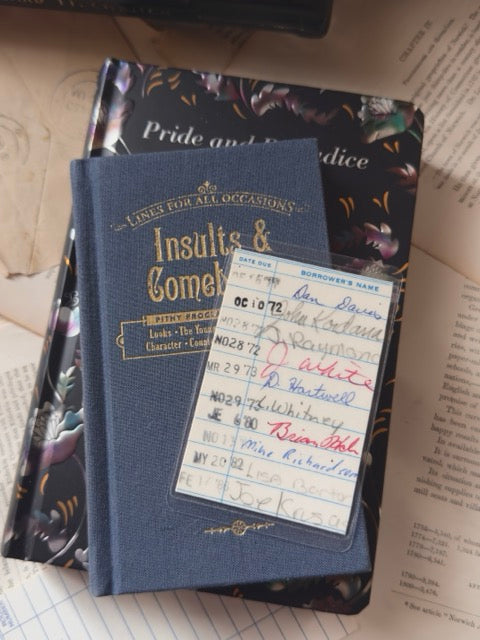 Mini vintage library borrower’s card bookmark, Vol. 1