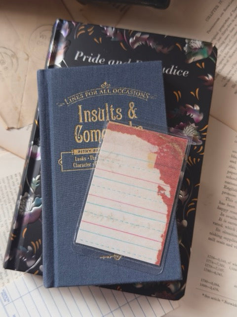 Mini vintage library borrower’s card bookmark, Vol. 1