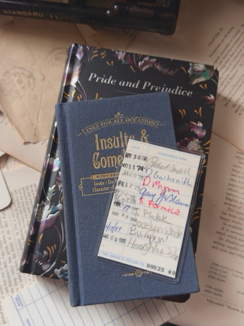 Mini vintage library borrower’s card bookmark, Vol. 2