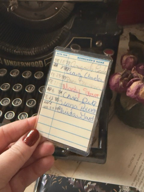 Mini vintage library borrower’s card bookmark, Vol. 3