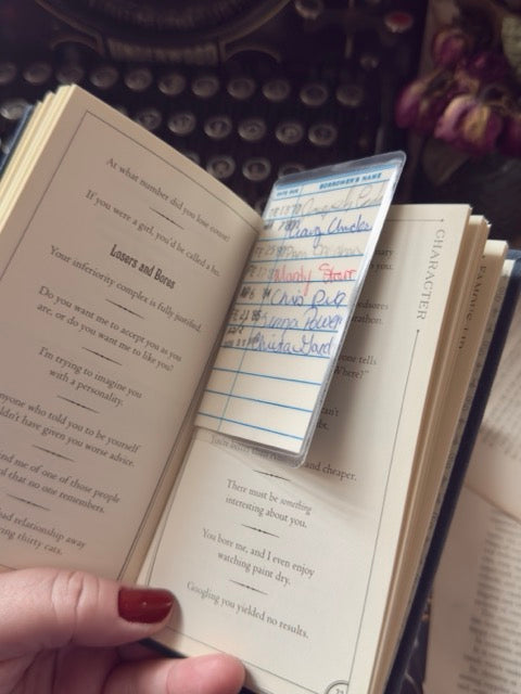 Mini vintage library borrower’s card bookmark, Vol. 3