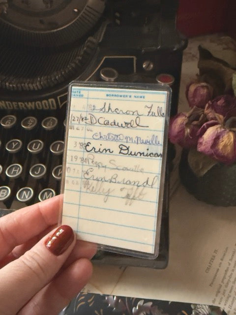 Mini vintage library borrower’s card bookmark, Vol. 4