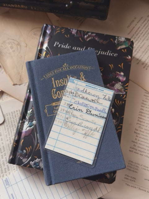 Mini vintage library borrower’s card bookmark, Vol. 4