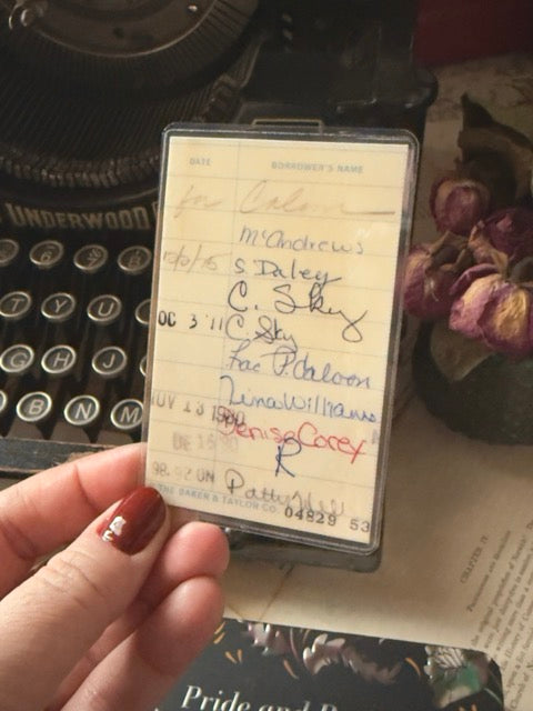 Mini vintage library borrower’s card bookmark, Vol. 5