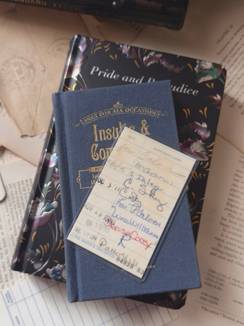 Mini vintage library borrower’s card bookmark, Vol. 5