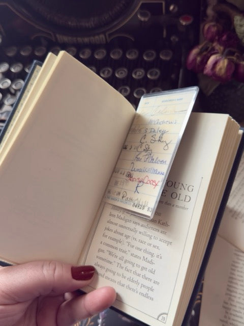 Mini vintage library borrower’s card bookmark, Vol. 5