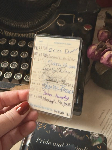 Mini vintage library borrower’s card bookmark, Vol. 7