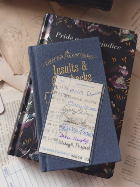 Mini vintage library borrower’s card bookmark, Vol. 7