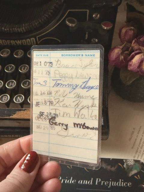Mini vintage library borrower’s card bookmark, Vol. 6
