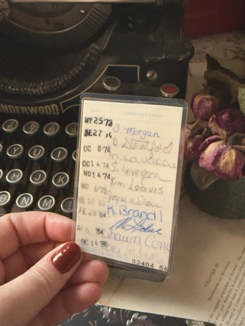 Mini vintage library borrower’s card bookmark, Vol. 8