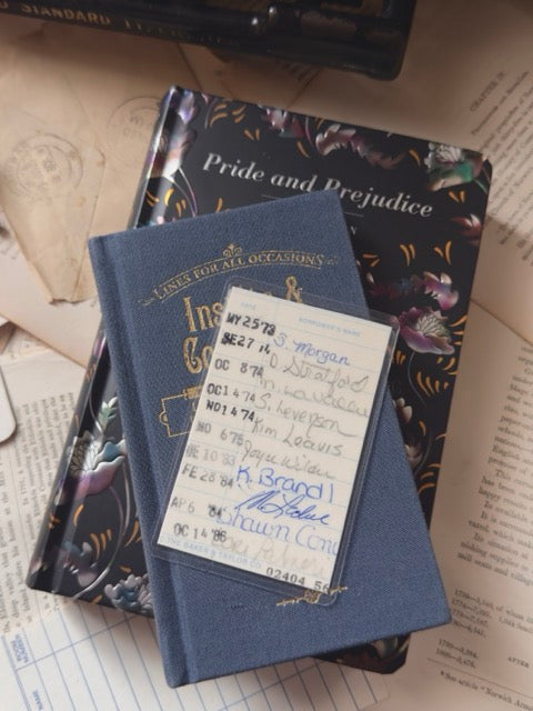 Mini vintage library borrower’s card bookmark, Vol. 8