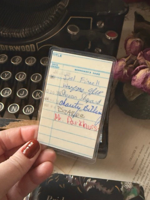 Mini vintage library borrower’s card bookmark, Vol. 9