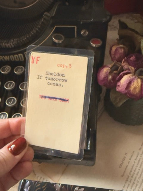Mini vintage library circulation/reference card bookmark, Issue 1