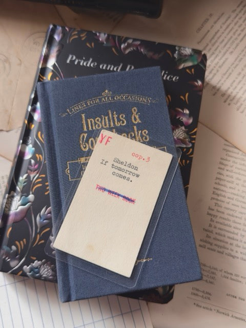 Mini vintage library circulation/reference card bookmark, Issue 1