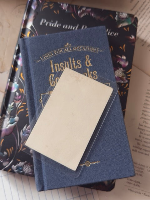 Mini vintage library circulation/reference card bookmark, Issue 1
